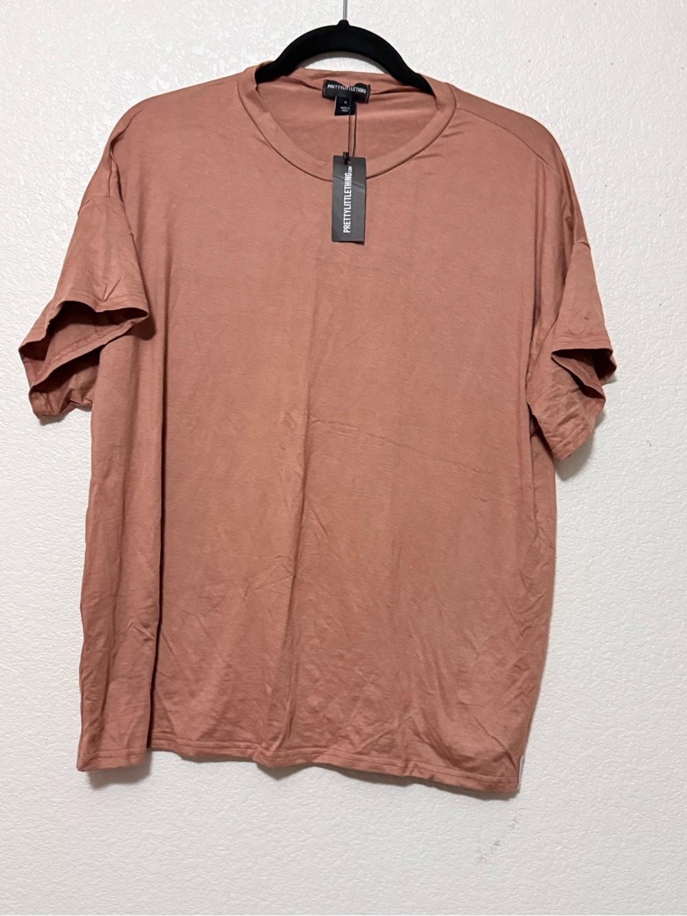 PrettyLittleThing Dusty Rose Crewneck Short Sleeve Tee 0321